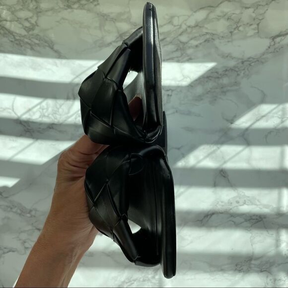 Princess Polly by Midnight Girls Club THE BISOU WOVEN SQUARE TOE HEELS BLACK - Picture 10 of 11